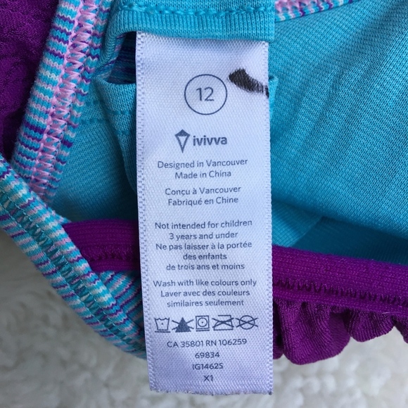 Ivivva by Lululemon Girls Tank Top Size 12 Purple - Picture 5 of 6